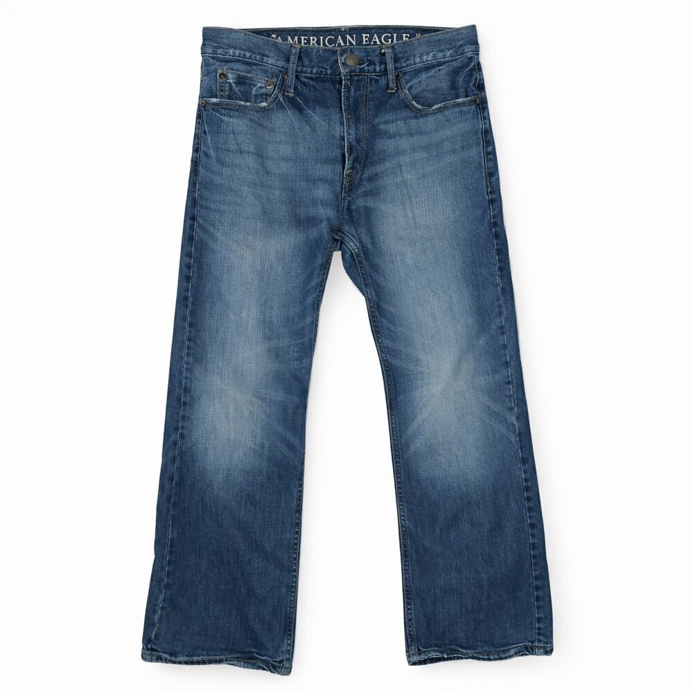 AMERICAN EAGLE Men’s Medium Wash Bootcut Jeans Size 33x32 (see measurements)
